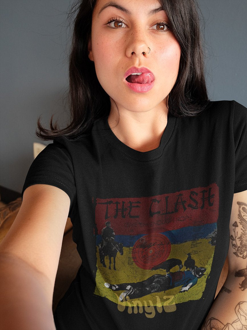 The Clash - Give'Em Enough Rope Ep Cover Pop Culture - Vinyl 04 Tee&Tank Lady Pimamour