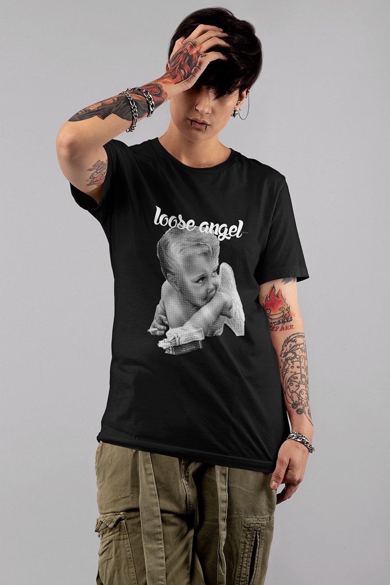 Word - Text - Talkative Smart Ass - Wordz 02A Loose Angel Tee&Tank Lady Pimamour