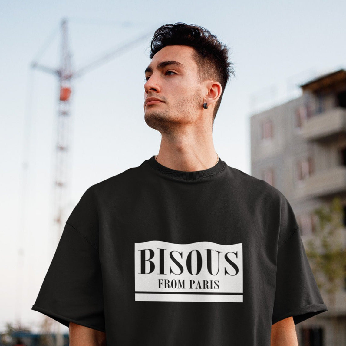 Word - Text - Talkative Smart Ass - Wordz 06B Bisous From Paris Tee&Tank Men/Unisex Pimamour