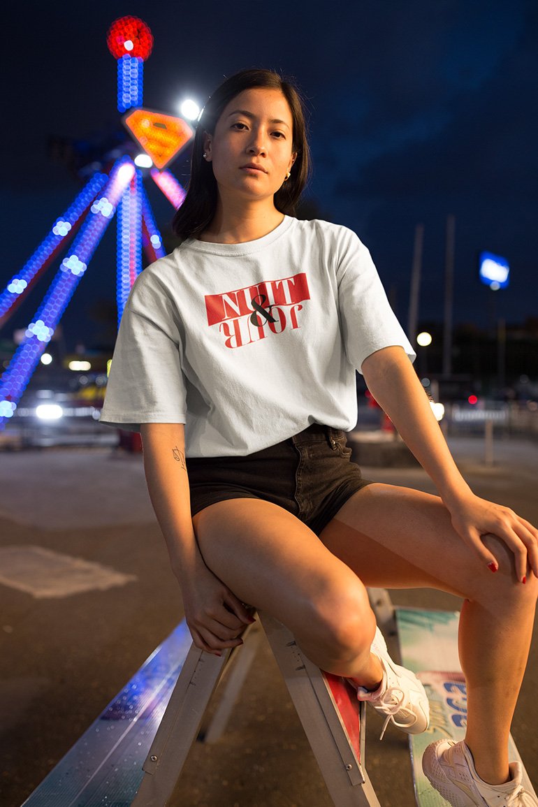 Word - Text - Talkative Smart Ass - Wordz 08 Nuit & Jour Rouge Tee&Tank Lady Pimamour