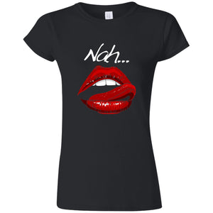 Word - Text - Talkative Smart Ass - Wordz 09A Lips Nah! Tee&Tank Lady Pimamour