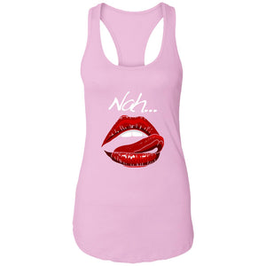 Word - Text - Talkative Smart Ass - Wordz 09A Lips Nah! Tee&Tank Lady Pimamour