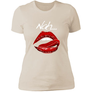 Word - Text - Talkative Smart Ass - Wordz 09A Lips Nah! Tee&Tank Lady Pimamour