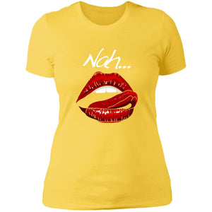 Word - Text - Talkative Smart Ass - Wordz 09A Lips Nah! Tee&Tank Lady Pimamour