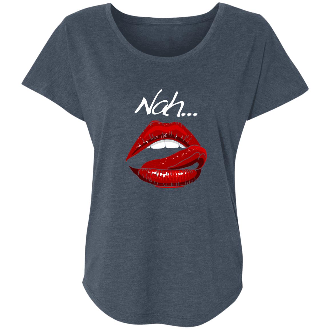 Word - Text - Talkative Smart Ass - Wordz 09A Lips Nah! Tee&Tank Lady Pimamour