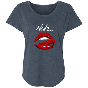 Word - Text - Talkative Smart Ass - Wordz 09A Lips Nah! Tee&Tank Lady Pimamour