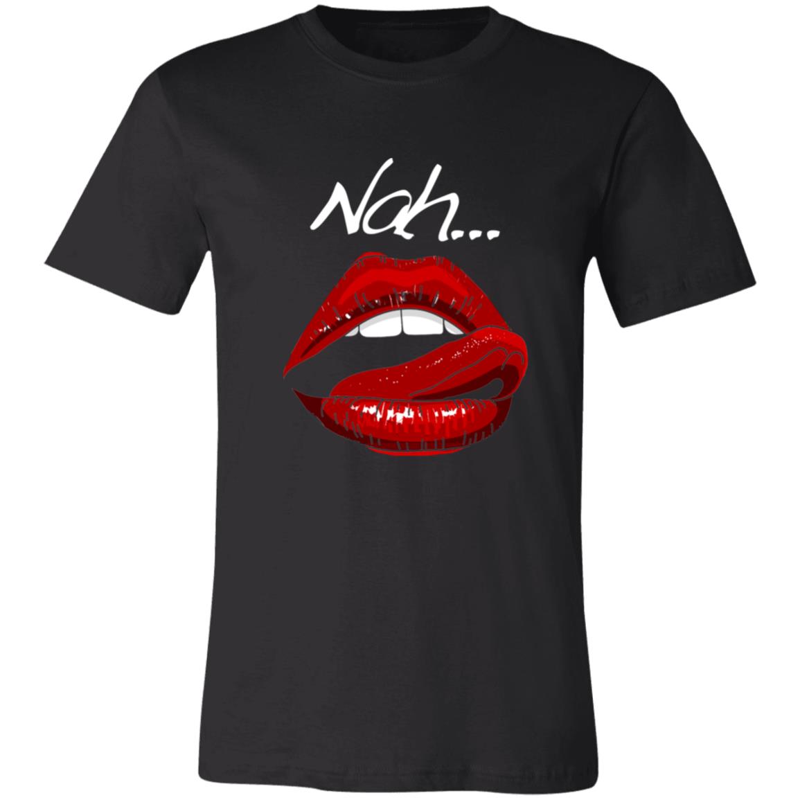 Word - Text - Talkative Smart Ass - Wordz 09A Lips Nah! Tee&Tank Lady Pimamour