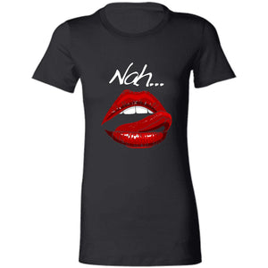 Word - Text - Talkative Smart Ass - Wordz 09A Lips Nah! Tee&Tank Lady Pimamour