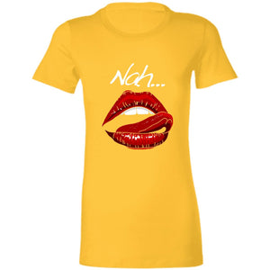 Word - Text - Talkative Smart Ass - Wordz 09A Lips Nah! Tee&Tank Lady Pimamour