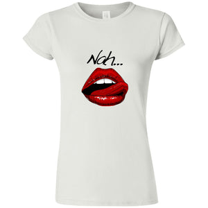 Word - Text - Talkative Smart Ass - Wordz 09B Lips Nah! Tee&Tank Lady Pimamour