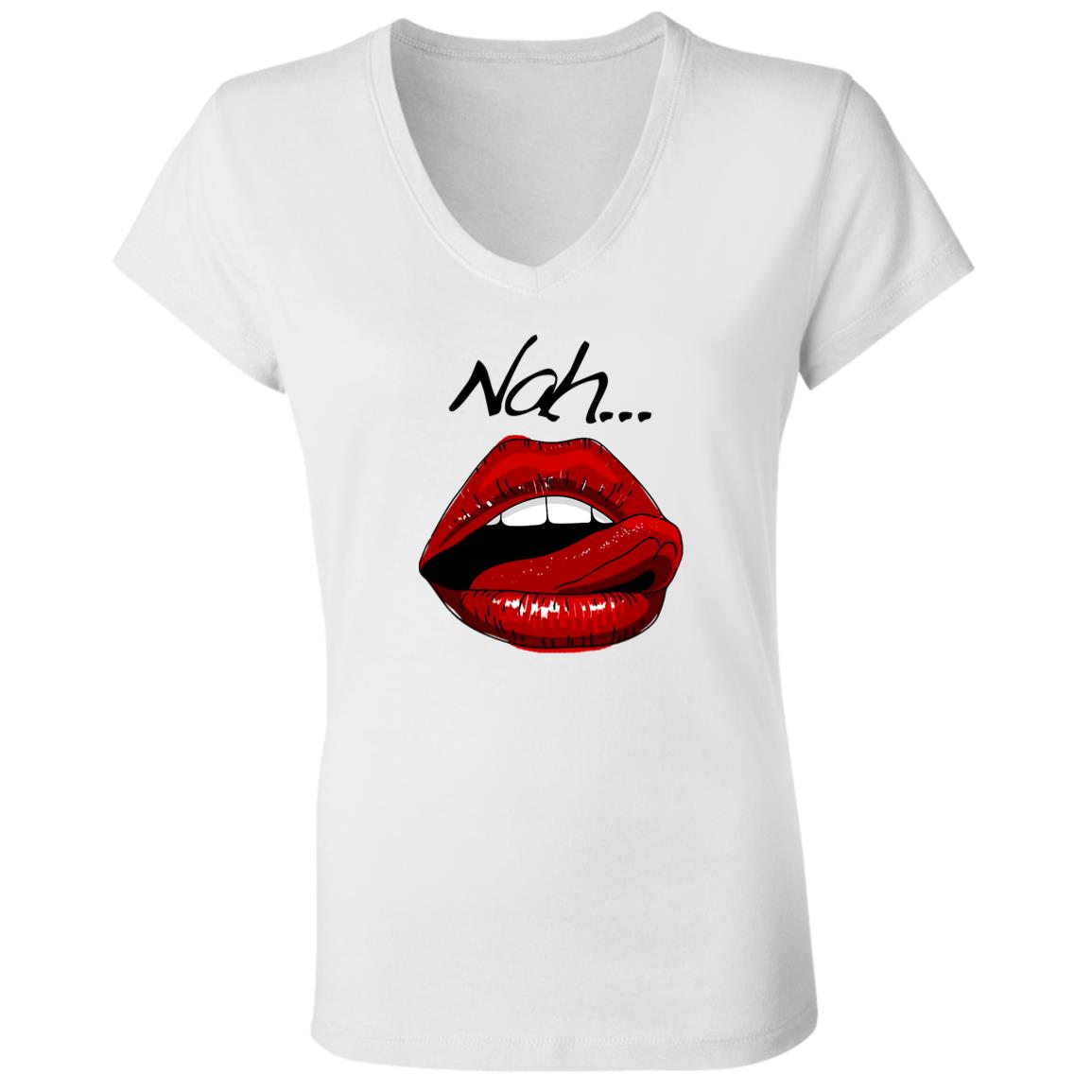 Word - Text - Talkative Smart Ass - Wordz 09B Lips Nah! Tee&Tank Lady Pimamour