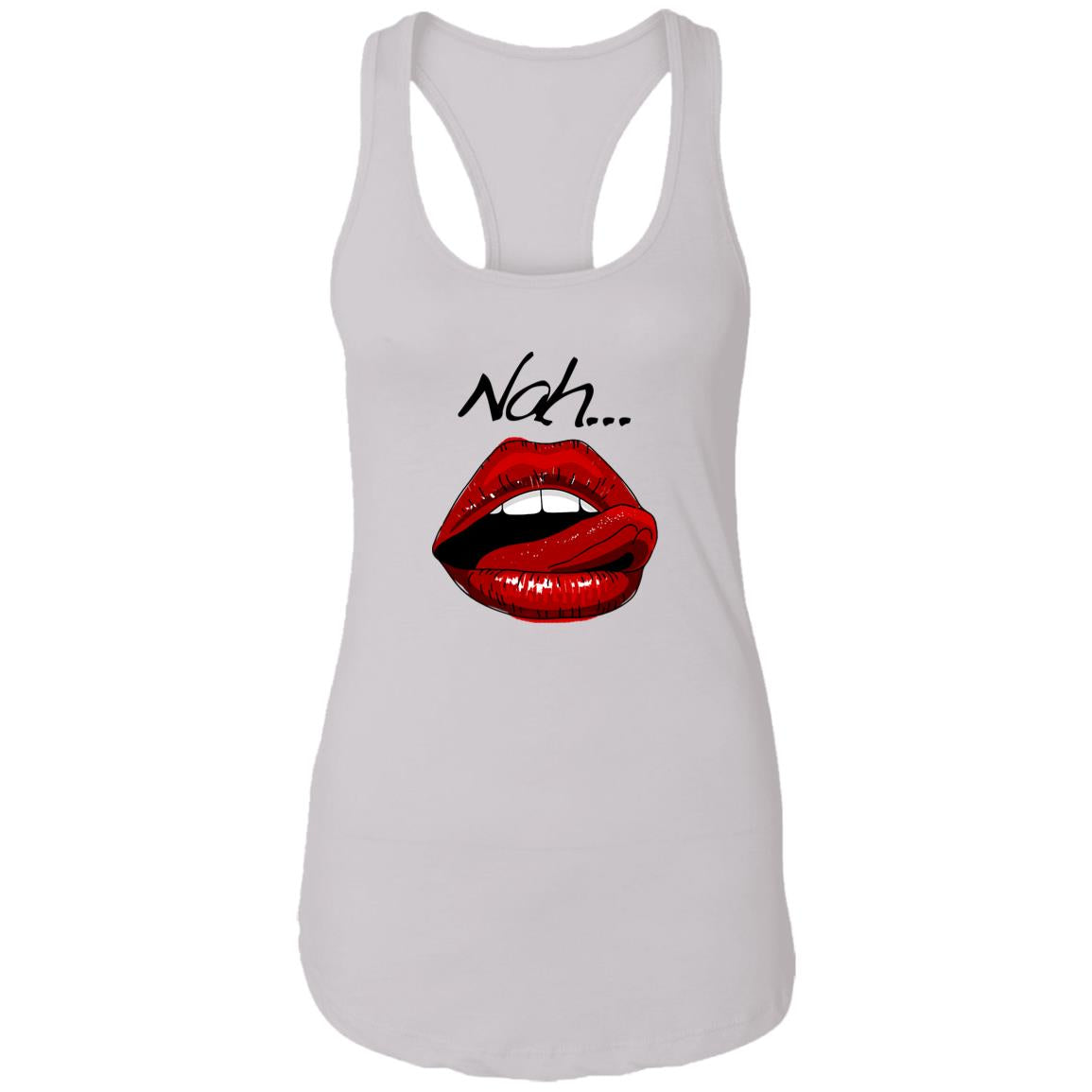 Word - Text - Talkative Smart Ass - Wordz 09B Lips Nah! Tee&Tank Lady Pimamour