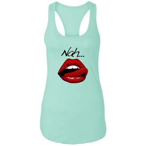 Word - Text - Talkative Smart Ass - Wordz 09B Lips Nah! Tee&Tank Lady Pimamour