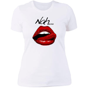 Word - Text - Talkative Smart Ass - Wordz 09B Lips Nah! Tee&Tank Lady Pimamour