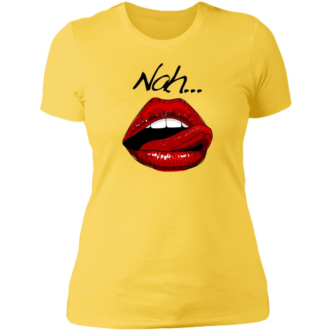 Word - Text - Talkative Smart Ass - Wordz 09B Lips Nah! Tee&Tank Lady Pimamour