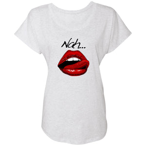 Word - Text - Talkative Smart Ass - Wordz 09B Lips Nah! Tee&Tank Lady Pimamour