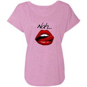 Word - Text - Talkative Smart Ass - Wordz 09B Lips Nah! Tee&Tank Lady Pimamour