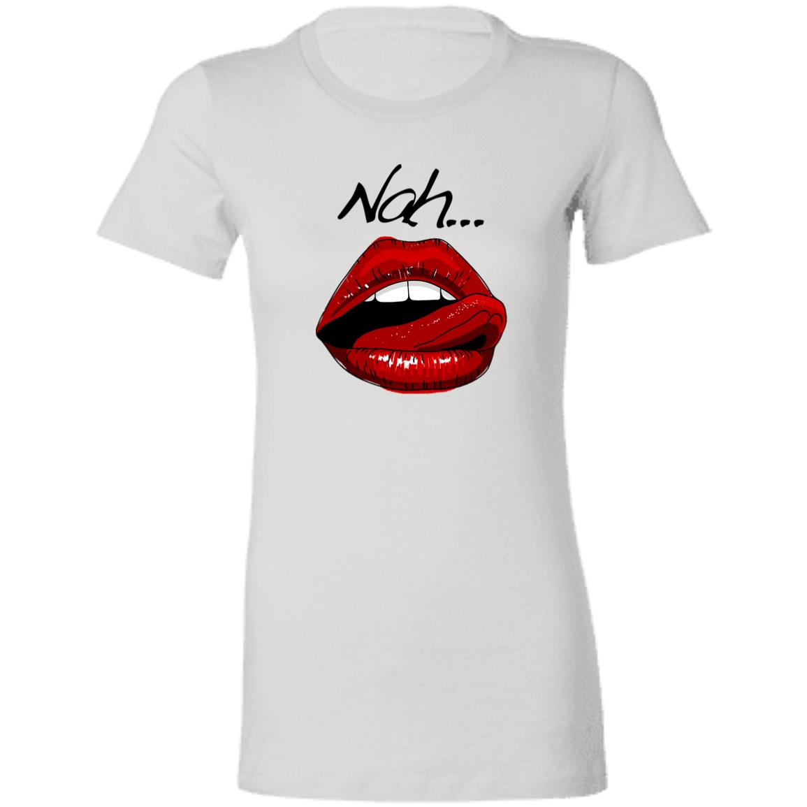 Word - Text - Talkative Smart Ass - Wordz 09B Lips Nah! Tee&Tank Lady Pimamour